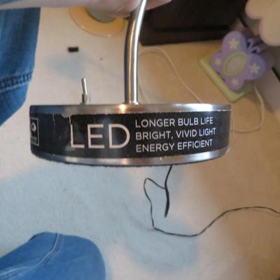 Vintage midcentury Style Stainless Steel Gooseneck Desk Lamp - Modern Stainless Steel Gooseneck Desk Lamp