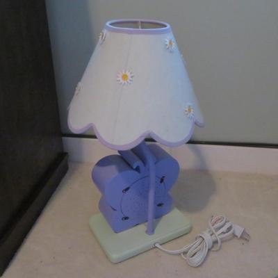 Nursery Lamp and Shade with Butterfly
