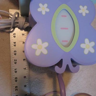 Nursery Lamp and Shade with Butterfly