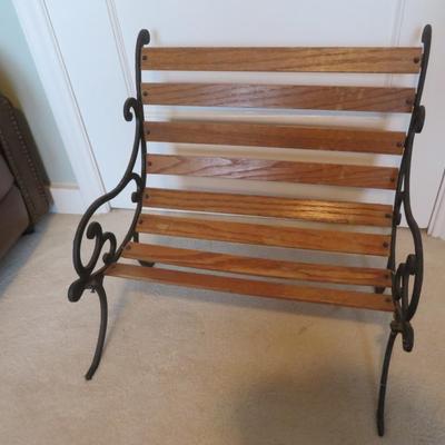 Vintage Wood Cast Iron Doll Park Bench Rocking Chair 14.5â€x9â€x8.5â€