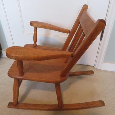 Vintage Wood Doll Rocking Chair