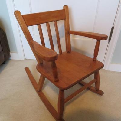 Vintage Wood Doll Rocking Chair