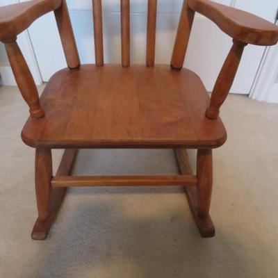 Vintage Wood Doll Rocking Chair