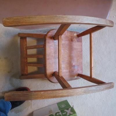 Vintage Wood Doll Rocking Chair