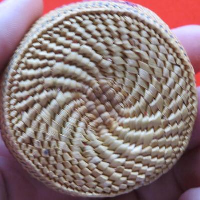 Vintage 1950s-1960s Makah Lidded Trinket Basket