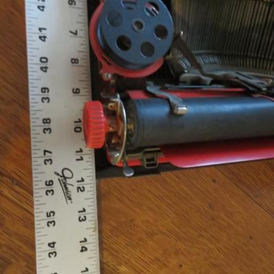 Bright Cherry Red Corona Portable Typewriter Colored Smith Corona W Case 1920s30 -Bright Cherry Red Corona