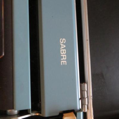 1970s Royal Sabre Portable Typewriter BLUE Working with Hard Case