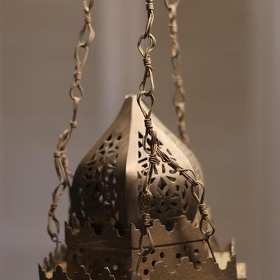 Antique Hanging Lantern Lamp (See Description)