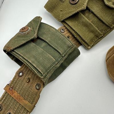 WW2 Belt w/ Canteen & Pouches