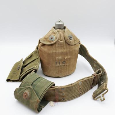 WW2 Belt w/ Canteen & Pouches