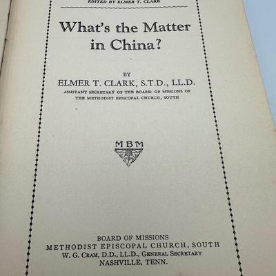 Book (What’s the Matter in China?) 1927