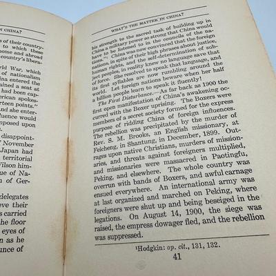 Book (What’s the Matter in China?) 1927