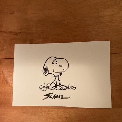 Drawing by Charles Schulz- Snoopy