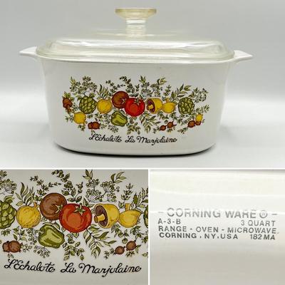 CORNING WARE ~ Spice Of Life ~ Three (3) Piece Set Of Vtg. Casserole Dishes