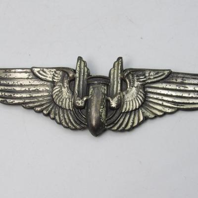 World War II US Army Air Force Aerial Gunner Wings Sterling Silver Service Pin