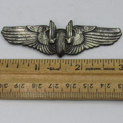 World War II US Army Air Force Aerial Gunner Wings Sterling Silver Service Pin
