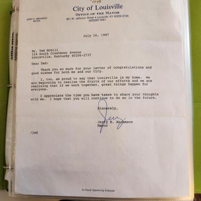 Letter from Louisville Mayor Jerry Abramson