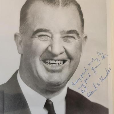 Letter and Autographed Photograph from Kentucky Governor A.B. 