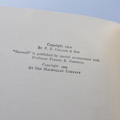 Antique Harvard Classics Volume 49 Epic and Saga Classic Literature Stories Beowulf & More