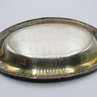 Vintage Silver Plate Oval Serving Dish Bowl Rogers & Bro