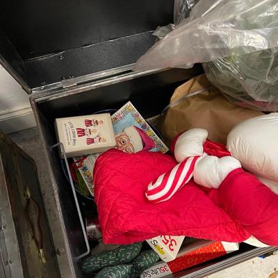 Holiday decoration lot with trunk