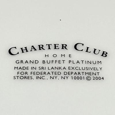 CHARTER CLUB ~ Grand Buffer Platinum ~ 2 pc Service for 4