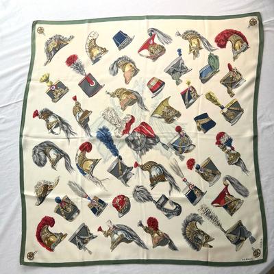 147 Authentic HERMÃˆS Carre 90 Silk Scarf Aincre By FranÃ§oise Heron 1956