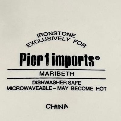 PIER 1 IMPORTS ~ Maribeth ~ Nine (9) Pc Stoneware Set