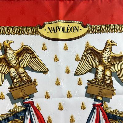 151 RARE Authentic HERMÃˆS Carre 90 Silk Scarf Napoleon by Philippe Ledoux 1985