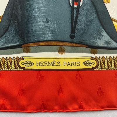 151 RARE Authentic HERMÃˆS Carre 90 Silk Scarf Napoleon by Philippe Ledoux 1985