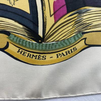 153 Authentic HERMÃˆS Carre 90 Silk Scarf Chiffres Et Monogrammes by Lisa Coutin 1962