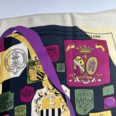 153 Authentic HERMÃˆS Carre 90 Silk Scarf Chiffres Et Monogrammes by Lisa Coutin 1962