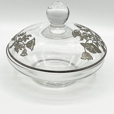 SILVER CITY ~ Flanders Sterling Silver Overlay Lidded Dish