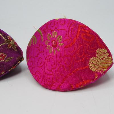 4 fabric coin purses - pop up lids