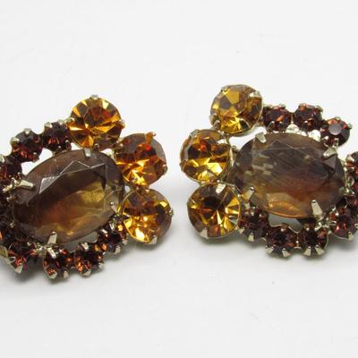 Brown Rhinestone earrings