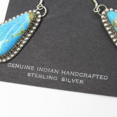 Boyd Navajo Genuine Indian Handcrafted Sterling Silver Earrings