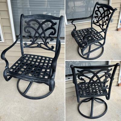 GARDEN TREASURES ~ Three (3) Piece Outdoor Metal Rocker Swivel Patio Set ~ *Read Details