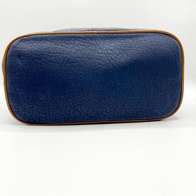 Buttery Soft Navy Shoulder Bag With Braided Strap