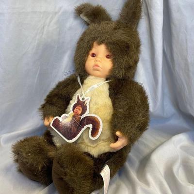 1998 Anne Geddes Baby Squirrel Plush