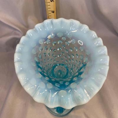 1930s Fenton Cornucopia Horn of Plenty Candlestick Holder