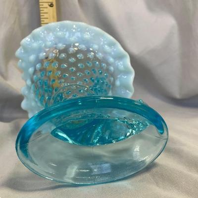 1930s Fenton Cornucopia Horn of Plenty Candlestick Holder