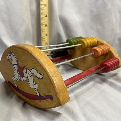 1940s Holgate Horse Rocking Bead Slider Toy