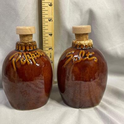 Hull Brown Drip Salt and Pepper Shakers