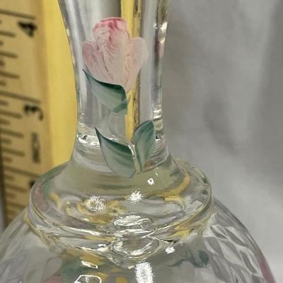 1990s Hand Painted Fenton Glass Bell