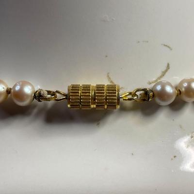 Champagne Faux Pearl Choker