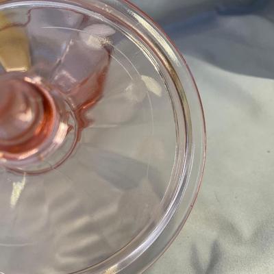 Vintage Pink Glass Candy Dish