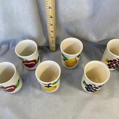 Del Coranado Nasco Pottery Juice Tumblers