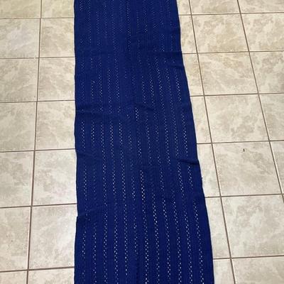 Dark Blue Crocheted Wrap