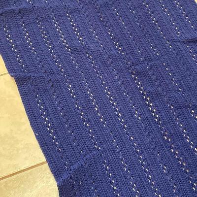 Dark Blue Crocheted Wrap