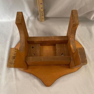 Heart Shaped Wood Foot Stool